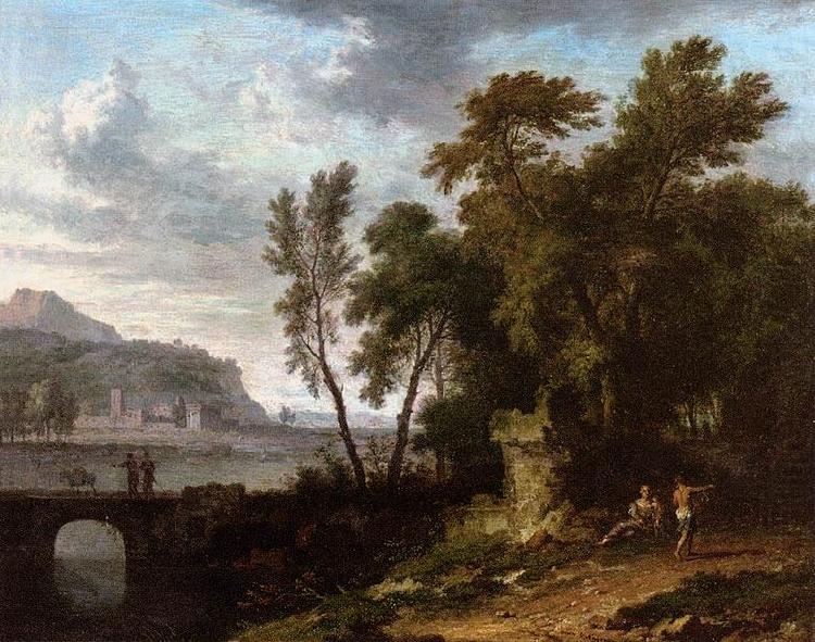 Jan van Huijsum Landscape with Ruin and Bridge